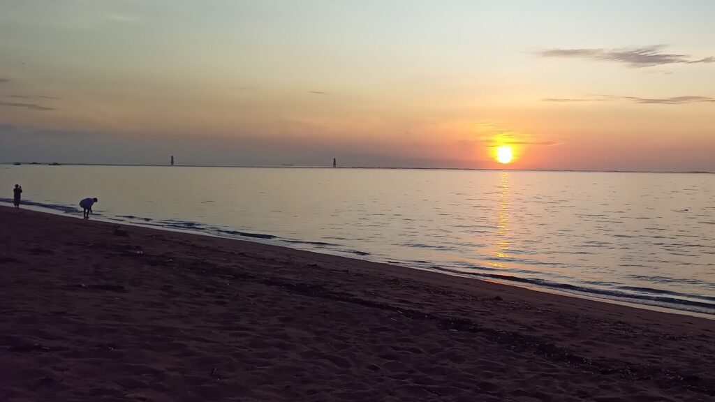 Sunrise at sanur beach