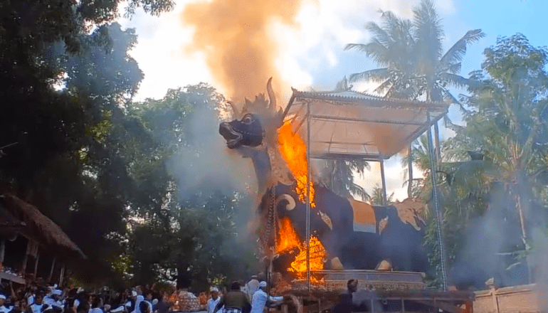 Bali mass cremation